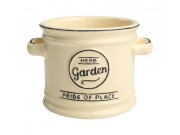 Pride of Place Herb Garden OLD CREAM (D115x H 100mm / 4.5 x 4.0")